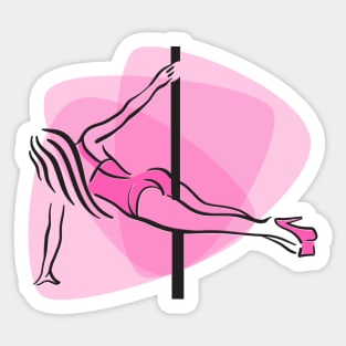 Pole Dancer Pink Sticker